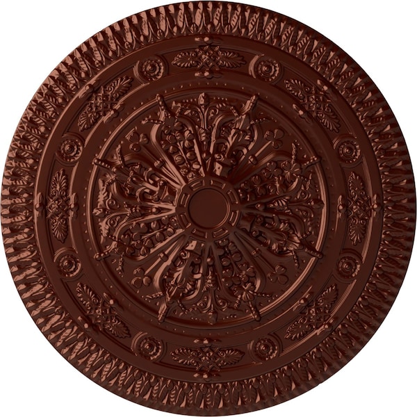 Ekena Millwork Naple Ceiling Medallion (Fits Canopies up to 3 3/8"), 37 1/2"OD x 3 3/8"P, Antique Copper CM37NAACS - main